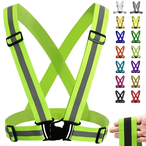 Adjustable Reflective Safety Harness Straps Belt Custom - Adjustable Reflective Safety Harness Straps Belt Custom - Image 0 of 5