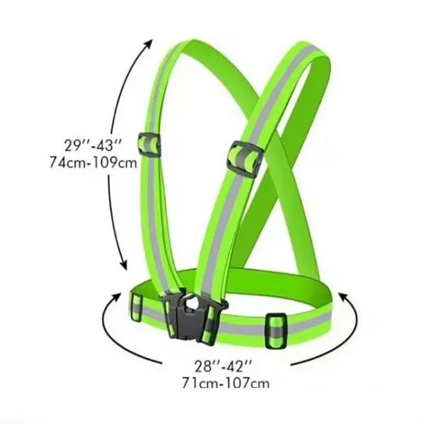 Adjustable Reflective Safety Harness Straps Belt Custom - Adjustable Reflective Safety Harness Straps Belt Custom - Image 1 of 5