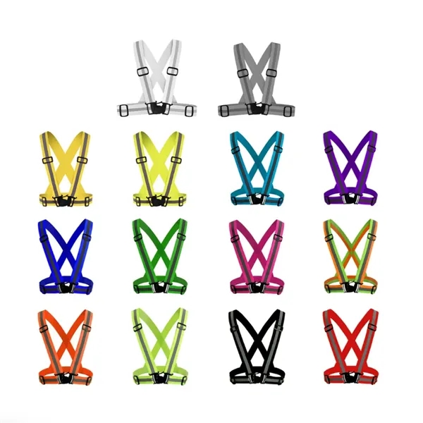 Adjustable Reflective Safety Harness Straps Belt Custom - Adjustable Reflective Safety Harness Straps Belt Custom - Image 2 of 5