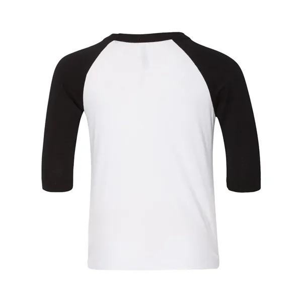 BELLA + CANVAS Toddler Three-Quarter Sleeve Baseball Tee - BELLA + CANVAS Toddler Three-Quarter Sleeve Baseball Tee - Image 3 of 10