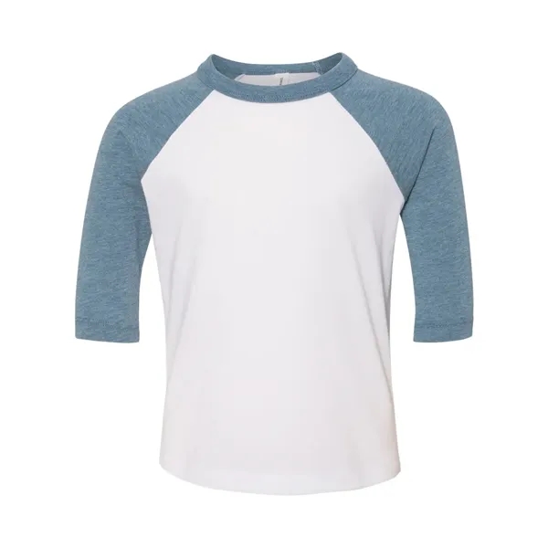 BELLA + CANVAS Toddler Three-Quarter Sleeve Baseball Tee - BELLA + CANVAS Toddler Three-Quarter Sleeve Baseball Tee - Image 4 of 10