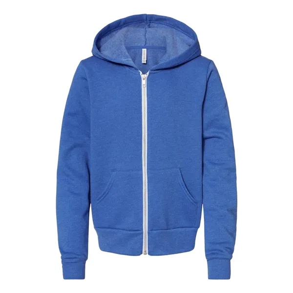 BELLA + CANVAS Youth Sponge Fleece Full-Zip Hoodie - BELLA + CANVAS Youth Sponge Fleece Full-Zip Hoodie - Image 9 of 12
