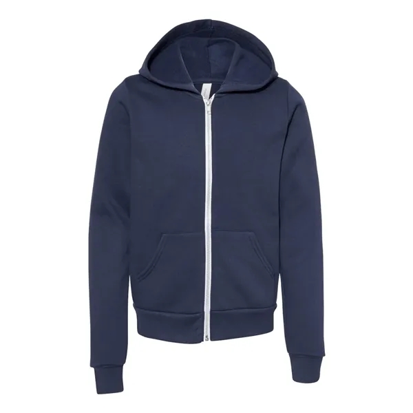 BELLA + CANVAS Youth Sponge Fleece Full-Zip Hoodie - BELLA + CANVAS Youth Sponge Fleece Full-Zip Hoodie - Image 11 of 12