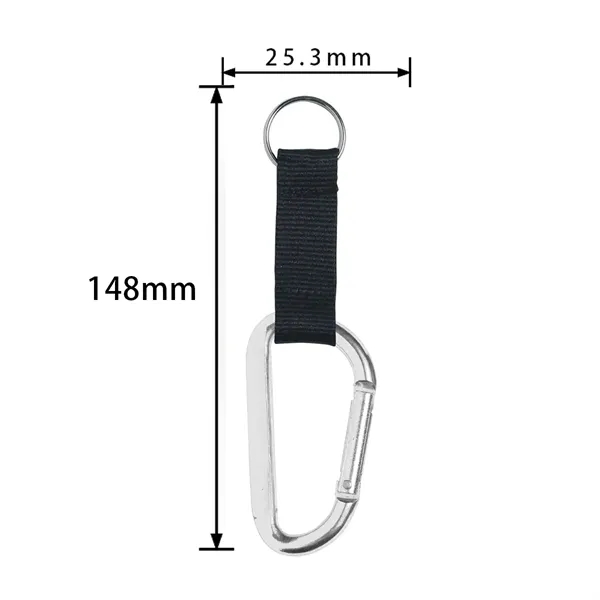 Carabiner Keychain with Strap - Carabiner Keychain with Strap - Image 1 of 7