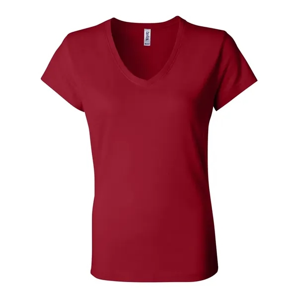 BELLA + CANVAS Women's Jersey V-Neck Tee - BELLA + CANVAS Women's Jersey V-Neck Tee - Image 16 of 27