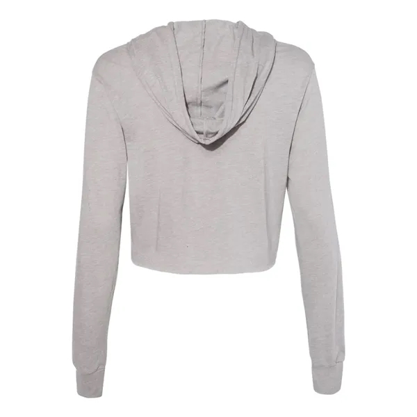 BELLA + CANVAS Women's Triblend Crop Long Sleeve Hoodie - BELLA + CANVAS Women's Triblend Crop Long Sleeve Hoodie - Image 2 of 12