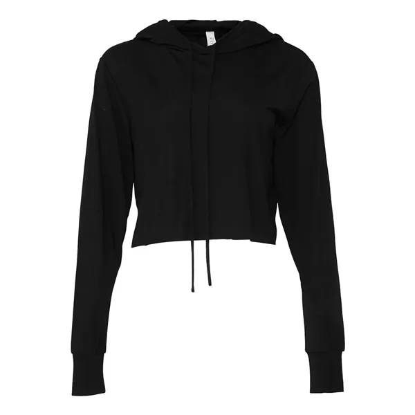 BELLA + CANVAS Women's Triblend Crop Long Sleeve Hoodie - BELLA + CANVAS Women's Triblend Crop Long Sleeve Hoodie - Image 4 of 12