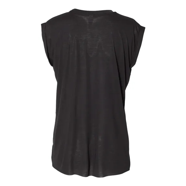 BELLA + CANVAS Women's Flowy Rolled Cuffs Muscle Tee - BELLA + CANVAS Women's Flowy Rolled Cuffs Muscle Tee - Image 2 of 22
