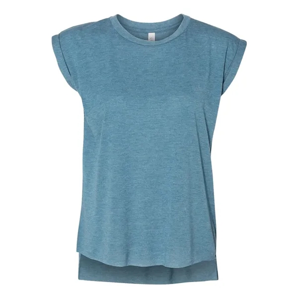 BELLA + CANVAS Women's Flowy Rolled Cuffs Muscle Tee - BELLA + CANVAS Women's Flowy Rolled Cuffs Muscle Tee - Image 5 of 22