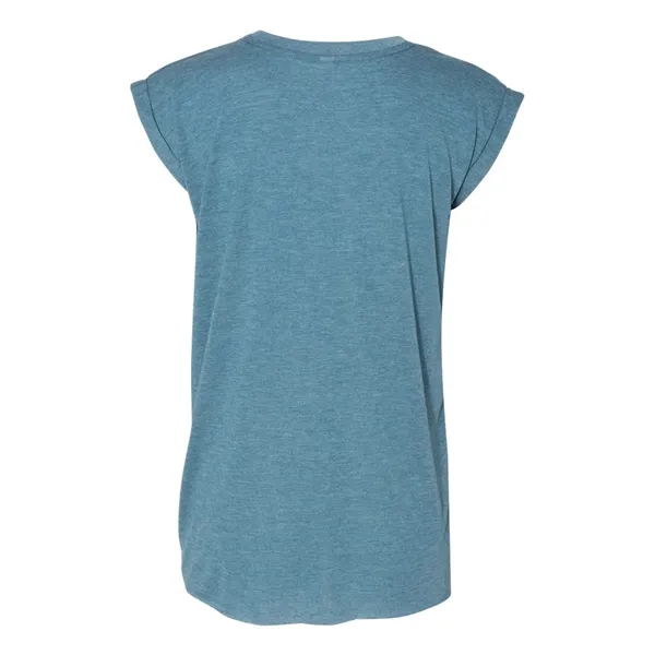 BELLA + CANVAS Women's Flowy Rolled Cuffs Muscle Tee - BELLA + CANVAS Women's Flowy Rolled Cuffs Muscle Tee - Image 6 of 22
