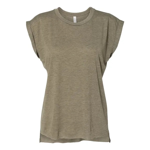 BELLA + CANVAS Women's Flowy Rolled Cuffs Muscle Tee - BELLA + CANVAS Women's Flowy Rolled Cuffs Muscle Tee - Image 7 of 22