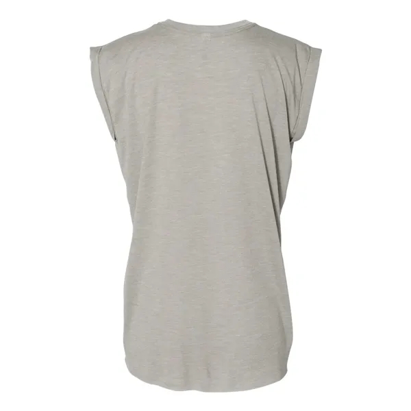 BELLA + CANVAS Women's Flowy Rolled Cuffs Muscle Tee - BELLA + CANVAS Women's Flowy Rolled Cuffs Muscle Tee - Image 9 of 22
