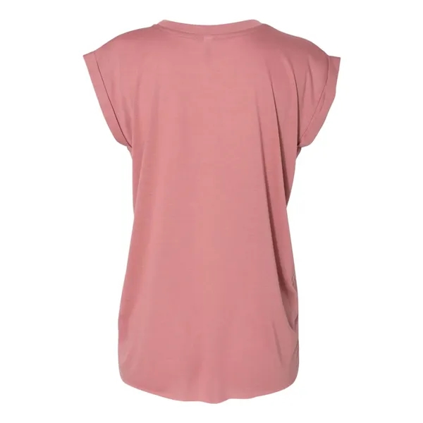 BELLA + CANVAS Women's Flowy Rolled Cuffs Muscle Tee - BELLA + CANVAS Women's Flowy Rolled Cuffs Muscle Tee - Image 12 of 22