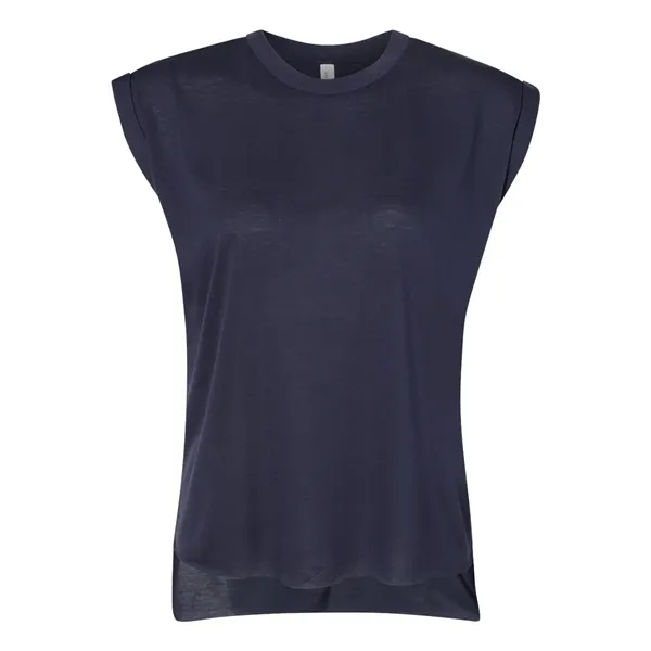 BELLA + CANVAS Women's Flowy Rolled Cuffs Muscle Tee - BELLA + CANVAS Women's Flowy Rolled Cuffs Muscle Tee - Image 13 of 22