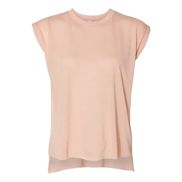 BELLA + CANVAS Women's Flowy Rolled Cuffs Muscle Tee - BELLA + CANVAS Women's Flowy Rolled Cuffs Muscle Tee - Image 15 of 22