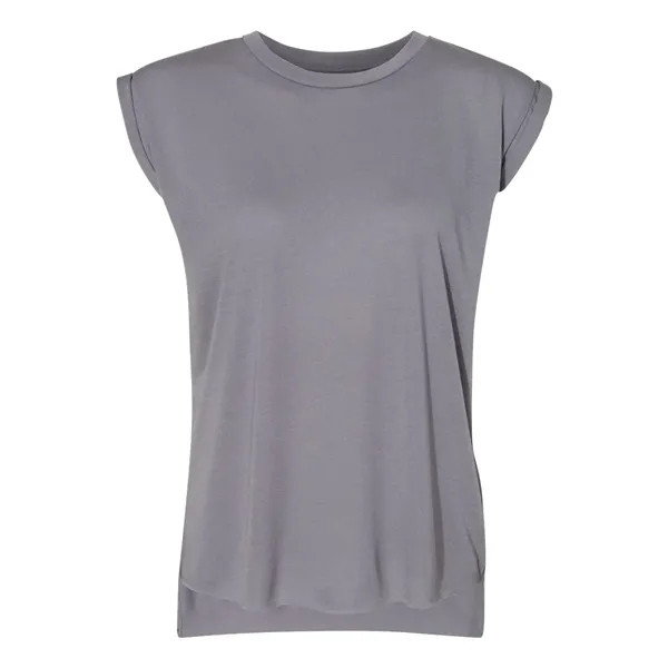 BELLA + CANVAS Women's Flowy Rolled Cuffs Muscle Tee - BELLA + CANVAS Women's Flowy Rolled Cuffs Muscle Tee - Image 17 of 22