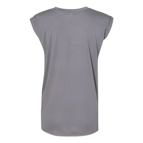 BELLA + CANVAS Women's Flowy Rolled Cuffs Muscle Tee - BELLA + CANVAS Women's Flowy Rolled Cuffs Muscle Tee - Image 18 of 22
