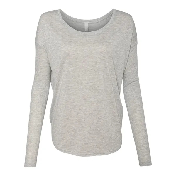 BELLA + CANVAS Women's Flowy 2x1 Ribbed Long Sleeve Tee - BELLA + CANVAS Women's Flowy 2x1 Ribbed Long Sleeve Tee - Image 1 of 9