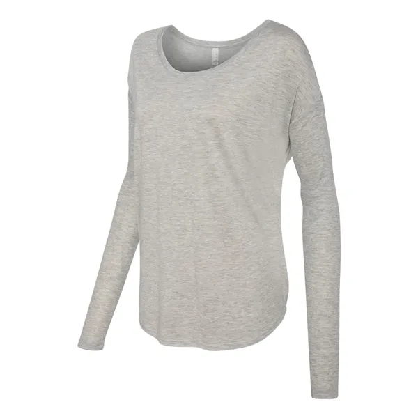 BELLA + CANVAS Women's Flowy 2x1 Ribbed Long Sleeve Tee - BELLA + CANVAS Women's Flowy 2x1 Ribbed Long Sleeve Tee - Image 2 of 9