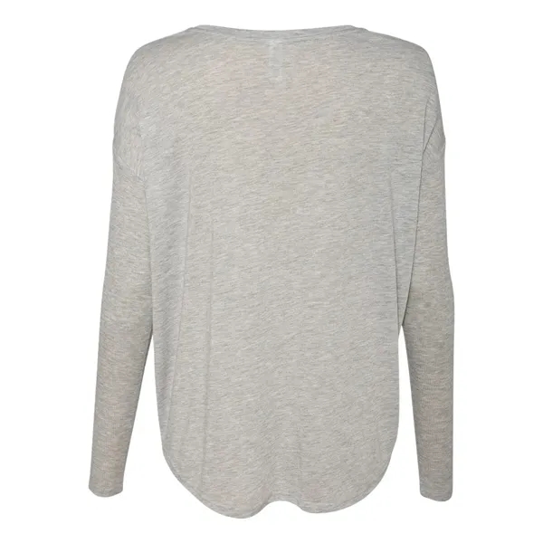 BELLA + CANVAS Women's Flowy 2x1 Ribbed Long Sleeve Tee - BELLA + CANVAS Women's Flowy 2x1 Ribbed Long Sleeve Tee - Image 3 of 9