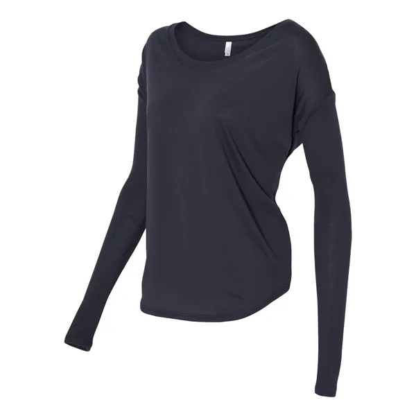 BELLA + CANVAS Women's Flowy 2x1 Ribbed Long Sleeve Tee - BELLA + CANVAS Women's Flowy 2x1 Ribbed Long Sleeve Tee - Image 8 of 9