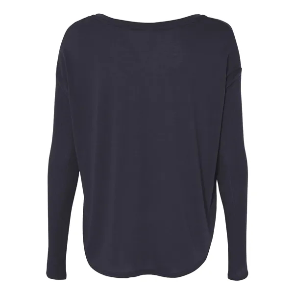 BELLA + CANVAS Women's Flowy 2x1 Ribbed Long Sleeve Tee - BELLA + CANVAS Women's Flowy 2x1 Ribbed Long Sleeve Tee - Image 9 of 9