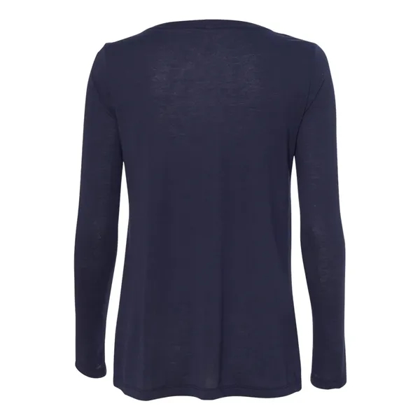 BELLA + CANVAS Women's Flowy Long Sleeve V-Neck Tee - BELLA + CANVAS Women's Flowy Long Sleeve V-Neck Tee - Image 9 of 13