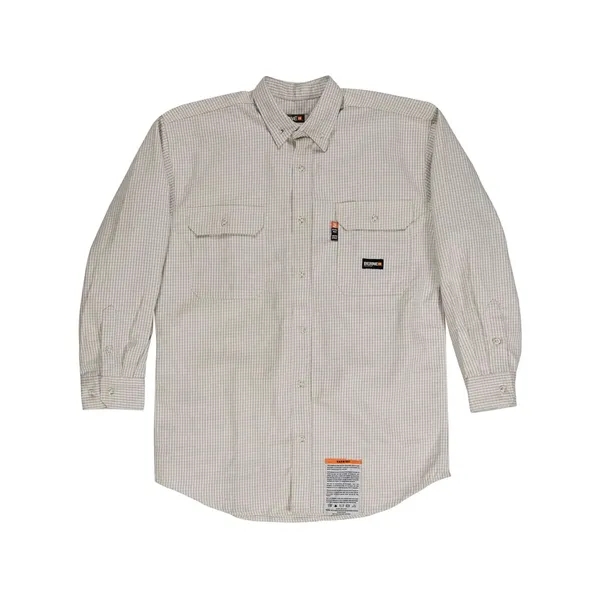 Berne Apparel Men's Flame-Resistant Down Plaid Work Shirt - Berne Apparel Men's Flame-Resistant Down Plaid Work Shirt - Image 2 of 3