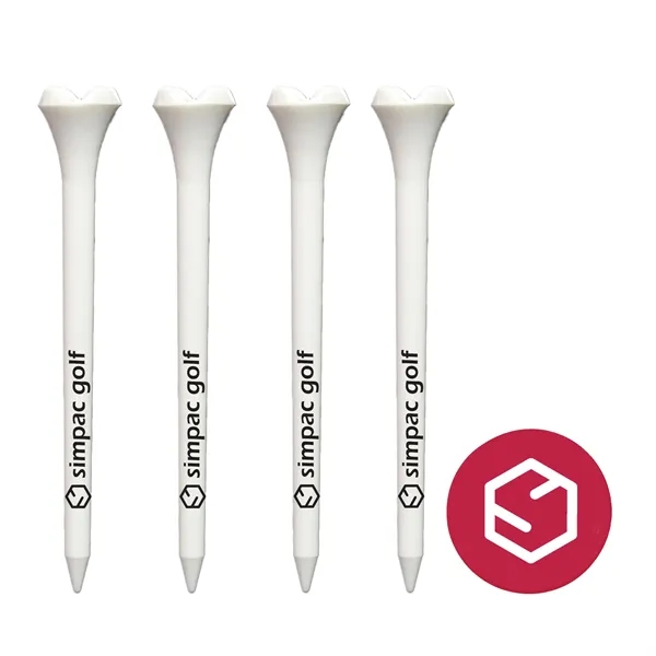 4 Bio-composite Golf Tees W/ 1 Ball Marker - 4 Bio-composite Golf Tees W/ 1 Ball Marker - Image 1 of 2