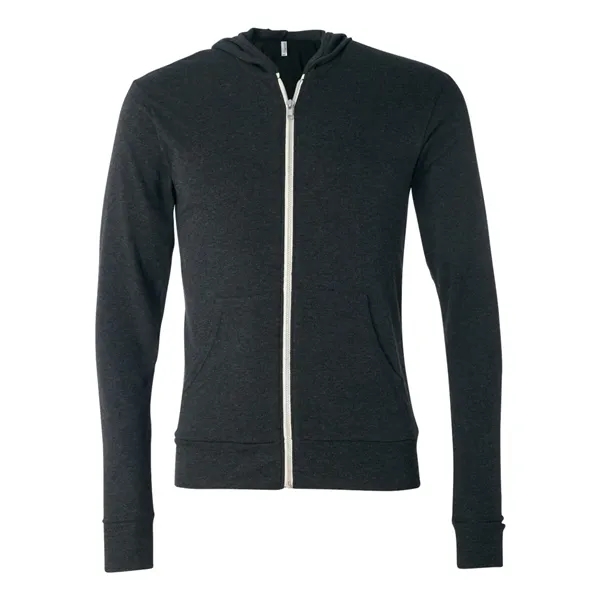 Custom BELLA + CANVAS Unisex Triblend Lightweight Full-Zip Hoode...