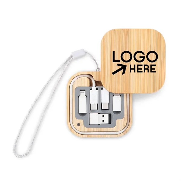 Square Bamboo Multi USB Charging Adapter Cable Kit - Square Bamboo Multi USB Charging Adapter Cable Kit - Image 0 of 0