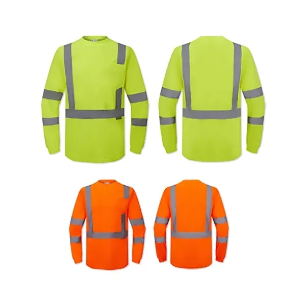 Class 3 Long Sleeve Safety T-Shirt - Class 3 Long Sleeve Safety T-Shirt - Image 7 of 7