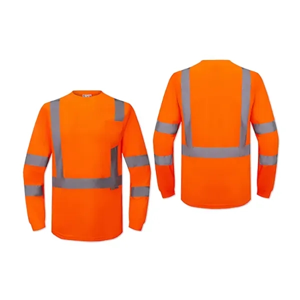 Class 3 Long Sleeve Safety T-Shirt - Class 3 Long Sleeve Safety T-Shirt - Image 2 of 7