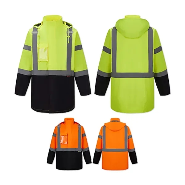 ANSI Class 3 Water Resistant Safety Parka w/ Detachable Hood - ANSI Class 3 Water Resistant Safety Parka w/ Detachable Hood - Image 5 of 5