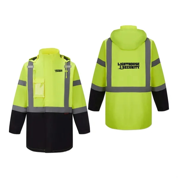 ANSI Class 3 Water Resistant Safety Parka w/ Detachable Hood - ANSI Class 3 Water Resistant Safety Parka w/ Detachable Hood - Image 3 of 5