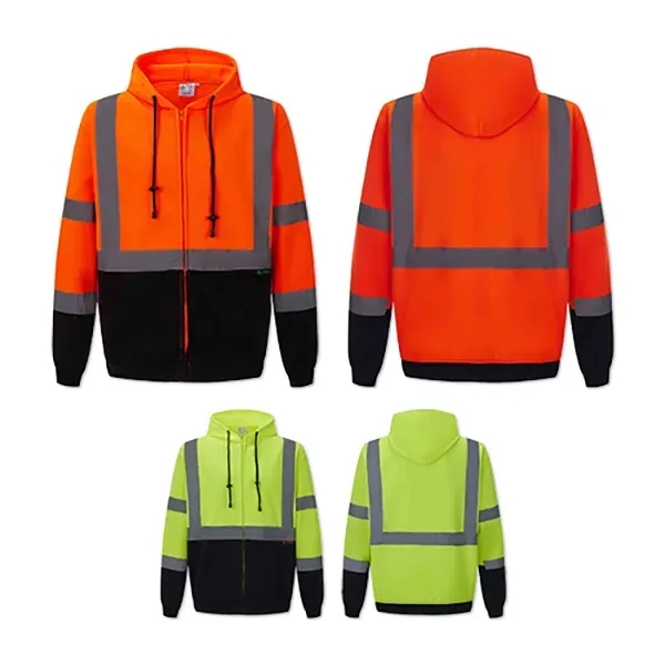 Full Zip Safety Fleece Hoodie Jacket - Full Zip Safety Fleece Hoodie Jacket - Image 5 of 5