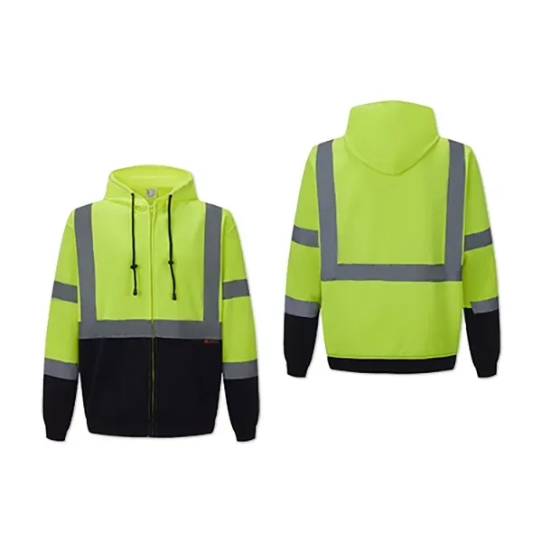 Full Zip Safety Fleece Hoodie Jacket - Full Zip Safety Fleece Hoodie Jacket - Image 4 of 5