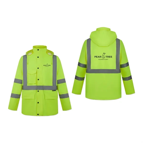 Class 3 Water Resistant Rain Safety Jacket - Class 3 Water Resistant Rain Safety Jacket - Image 0 of 1