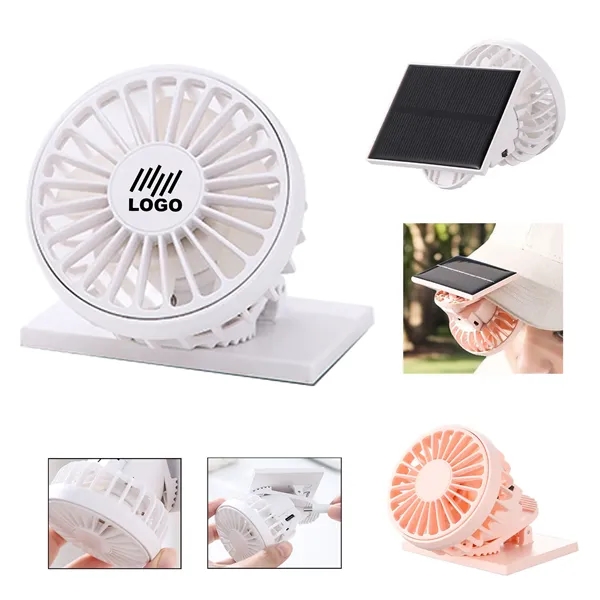 Solar-Powered Fan Clip Hat - Solar-Powered Fan Clip Hat - Image 0 of 2