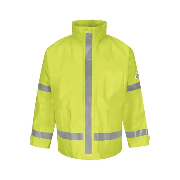 Bulwark Men's Hi-Visibility Flame-Resistant Rain Jacket - Bulwark Men's Hi-Visibility Flame-Resistant Rain Jacket - Image 1 of 2