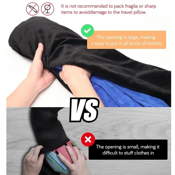 Travel Pillow Stuffable With Clothes - Travel Pillow Stuffable With Clothes - Image 3 of 5