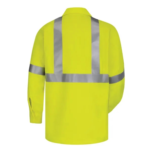 Bulwark Men's Tall High Visibility Long Sleeve Work Shirt - Bulwark Men's Tall High Visibility Long Sleeve Work Shirt - Image 2 of 2