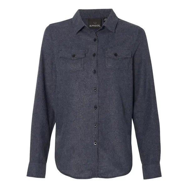 Burnside Women's Solid Flannel Shirt - Burnside Women's Solid Flannel Shirt - Image 4 of 11
