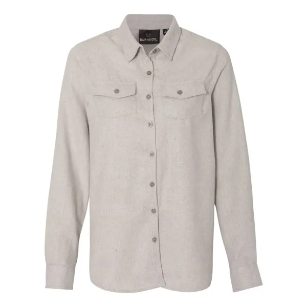 Burnside Women's Solid Flannel Shirt - Burnside Women's Solid Flannel Shirt - Image 9 of 11