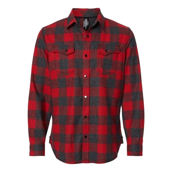 Burnside Men's Snap Front Plaid Flannel Shirt - Burnside Men's Snap Front Plaid Flannel Shirt - Image 8 of 10