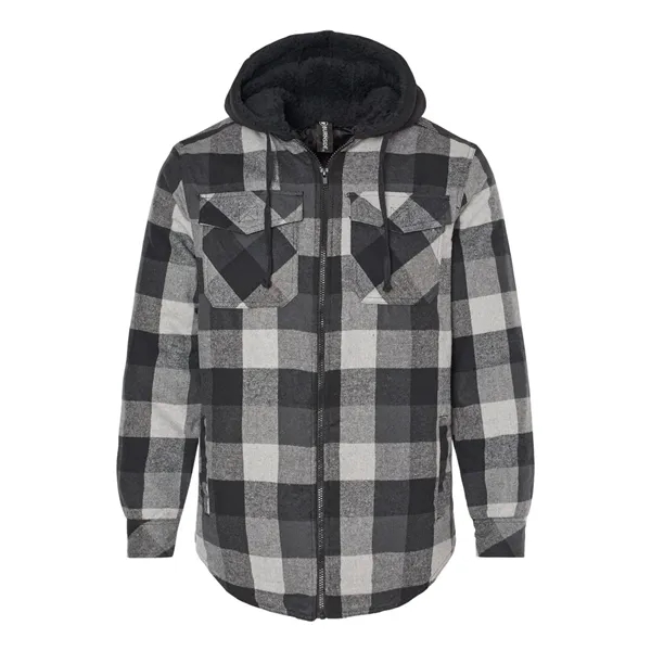 Burnside Men's Quilted Flannel Hooded Jacket - Burnside Men's Quilted Flannel Hooded Jacket - Image 1 of 10