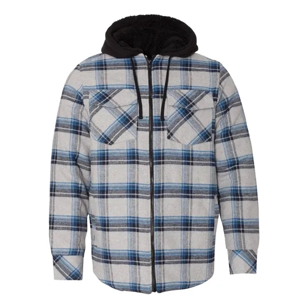 Burnside Men's Quilted Flannel Hooded Jacket - Burnside Men's Quilted Flannel Hooded Jacket - Image 5 of 10