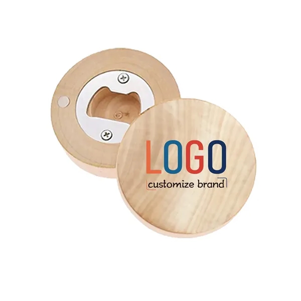 Magnetic Wood Beer Opener Refrigerator Sticker - Magnetic Wood Beer Opener Refrigerator Sticker - Image 0 of 1