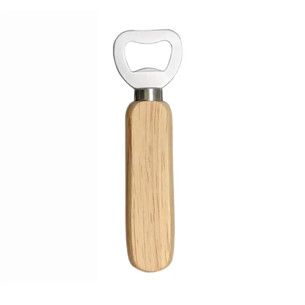 Wooden Handle Beer Bottle Opener Magnet Refrigerator Sticker - Wooden Handle Beer Bottle Opener Magnet Refrigerator Sticker - Image 1 of 2