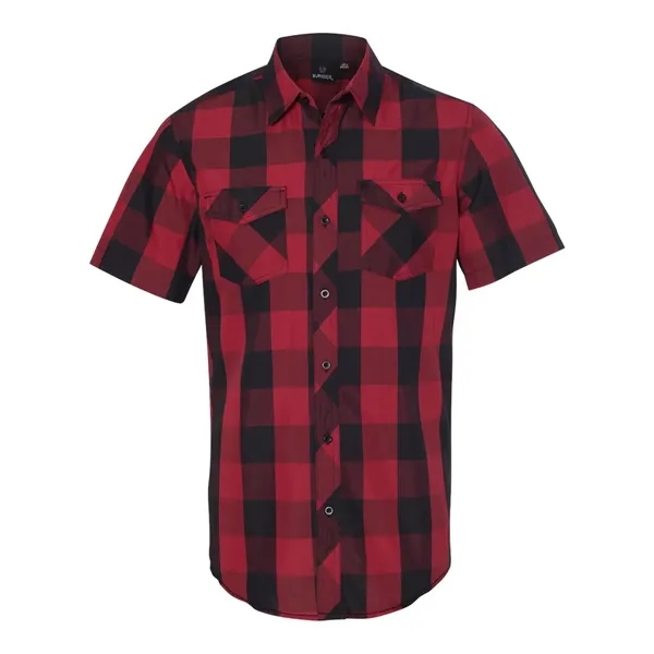 Burnside Men's Buffalo Plaid Short Sleeve Shirt - Burnside Men's Buffalo Plaid Short Sleeve Shirt - Image 10 of 12